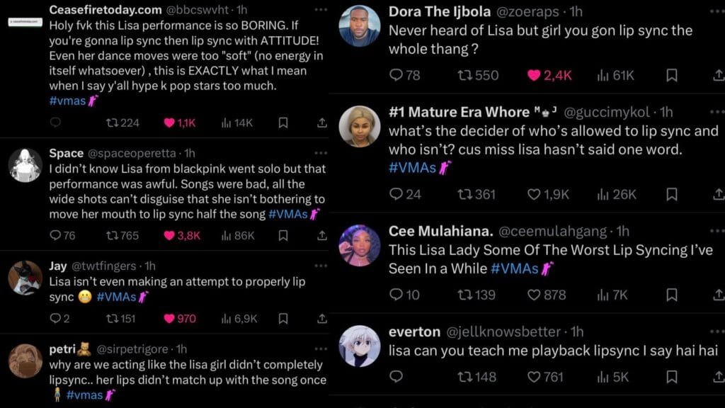 Les internautes coréens réagissent à la performance de Lisa de BLACKPINK aux VMA, qui fait l'objet de critiques.